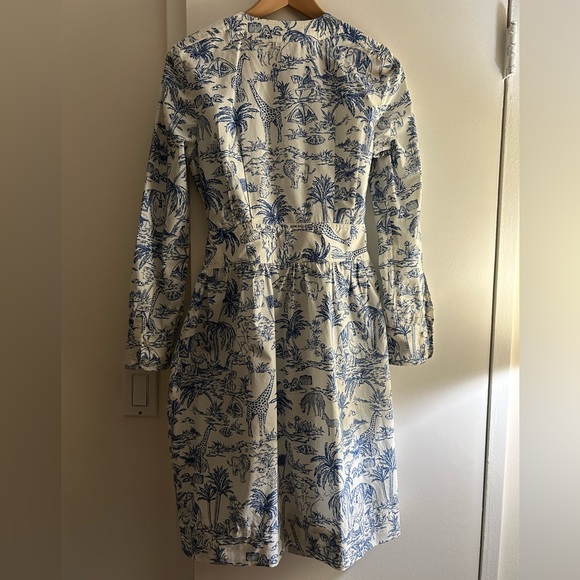 Tory Burch Safari Print Tie Waist Dress - Picture 2 of 5